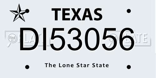 DI53056 Texas License Plate