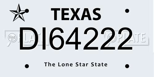 DI64222 Texas License Plate