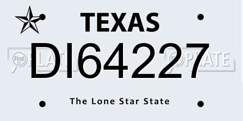 DI64227 Texas License Plate