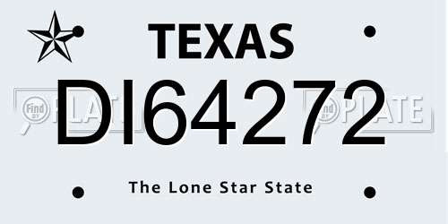DI64272 Texas License Plate