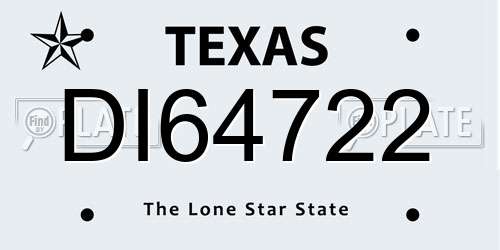 DI64722 Texas License Plate