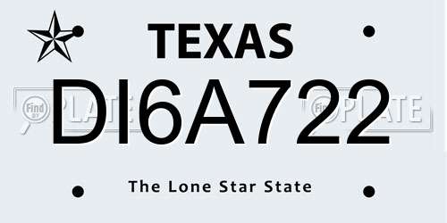 DI6A722 Texas License Plate