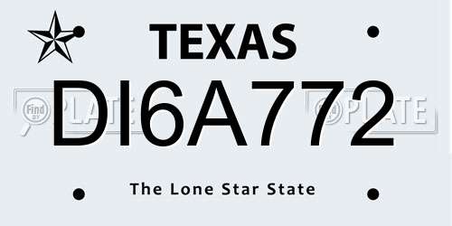 DI6A772 Texas License Plate