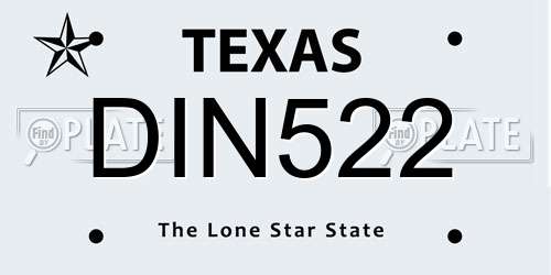 DIN522 Texas License Plate