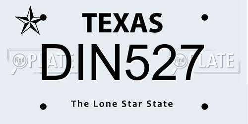 DIN527 Texas License Plate