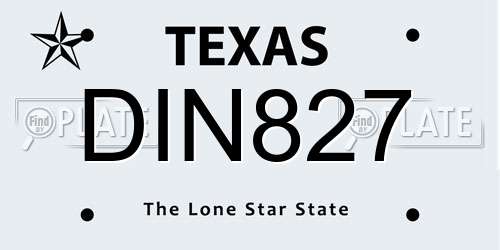 DIN827 Texas License Plate