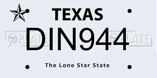 DIN944 Texas License Plate