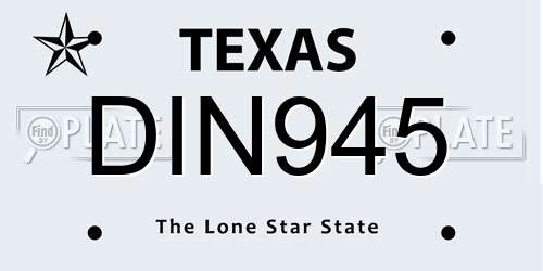 DIN945 Texas License Plate