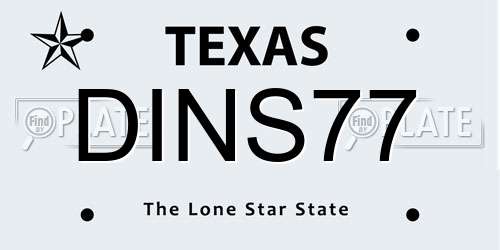 DINS77 Texas License Plate