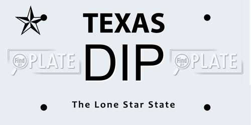 DIP Texas License Plate