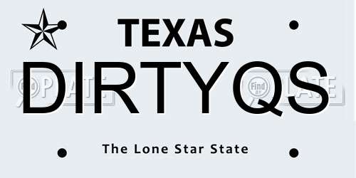 DIRTYQS Texas License Plate