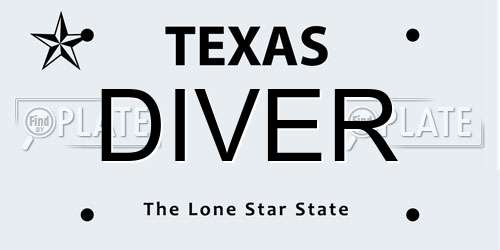 DIVER Texas License Plate