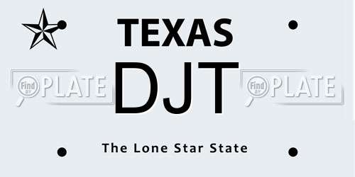DJT Texas License Plate