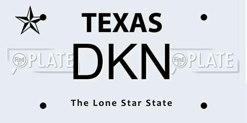 DKN Texas License Plate