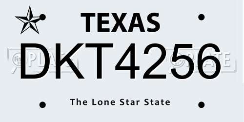DKT4256 Texas License Plate