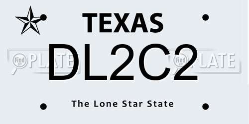 DL2C2 Texas License Plate
