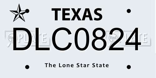 DLC0824 Texas License Plate