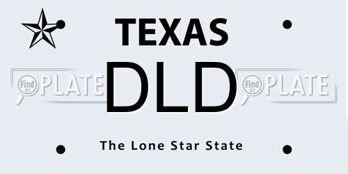 DLD Texas License Plate