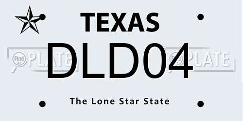 DLD04 Texas License Plate