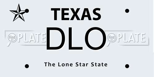 DLO Texas License Plate