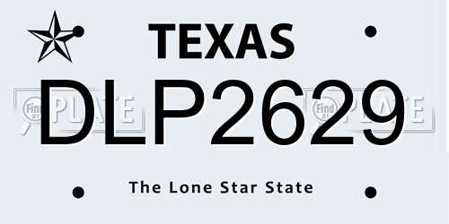 DLP2629 Texas License Plate