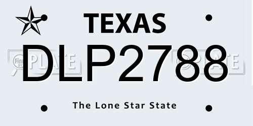 DLP2788 Texas License Plate