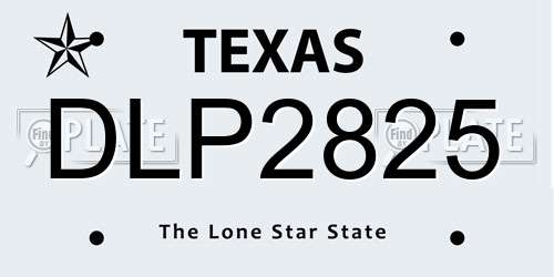 DLP2825 Texas License Plate
