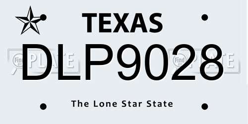 DLP9028 Texas License Plate