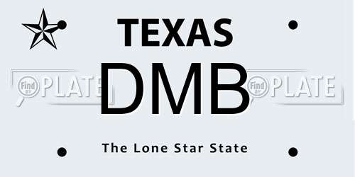 DMB Texas License Plate