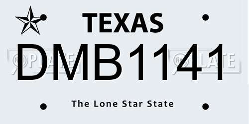 DMB1141 Texas License Plate