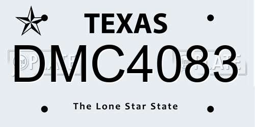 DMC4083 Texas License Plate