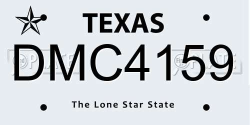 DMC4159 Texas License Plate