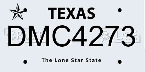 DMC4273 Texas License Plate