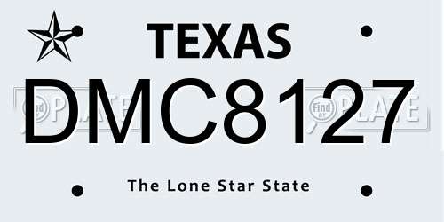 DMC8127 Texas License Plate