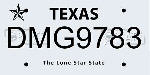 DMG9783 Texas License Plate