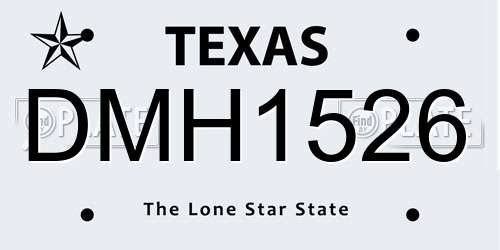 DMH1526 Texas License Plate