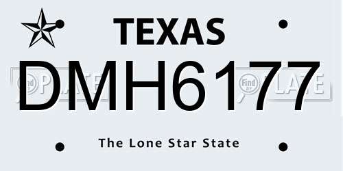 DMH6177 Texas License Plate