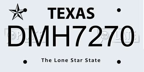 DMH7270 Texas License Plate