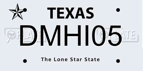 DMHI05 Texas License Plate