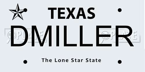 DMILLER Texas License Plate