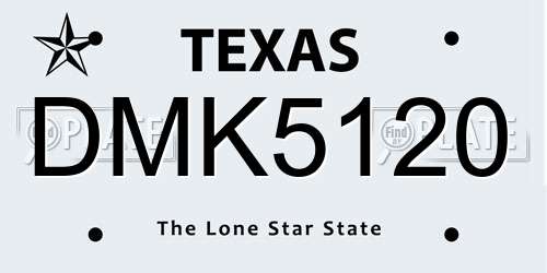 DMK5120 Texas License Plate