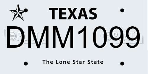 DMM1099 Texas License Plate