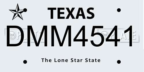 DMM4541 Texas License Plate