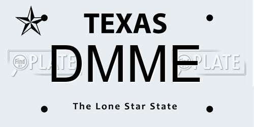DMME Texas License Plate