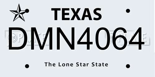 DMN4064 Texas License Plate