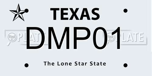 DMP01 Texas License Plate