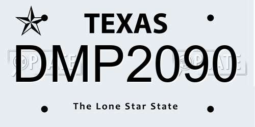 DMP2090 Texas License Plate