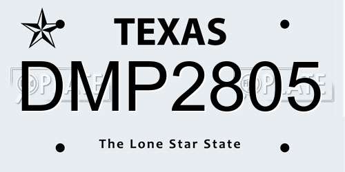 DMP2805 Texas License Plate
