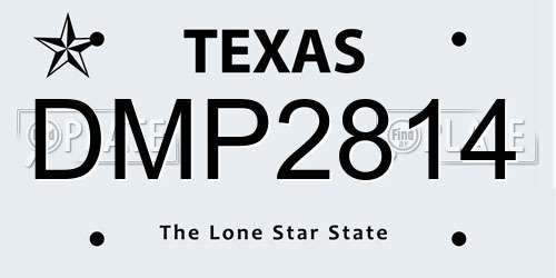 DMP2814 Texas License Plate
