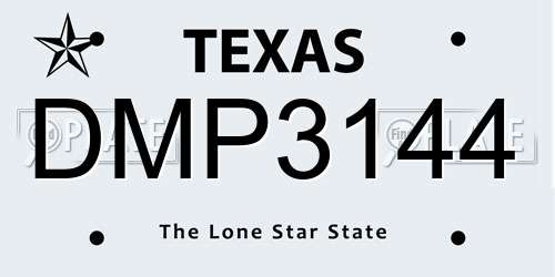 DMP3144 Texas License Plate